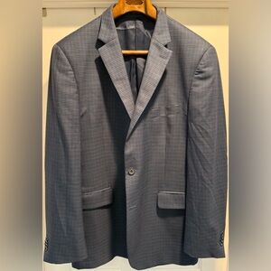 EUC ⚡️ Peter Millar 46T Blue Micro-Check Wool Sport Coat | Canada 🇨🇦